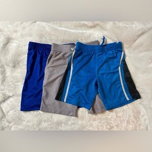 3 boys blue gray basketball shorts size medium